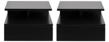 Nachtkonsole >Randers< (2er-Set) hängend, in schwarz, MDF - 35x22,5x32 (BxHxT)