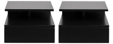 Nachtkonsole >Randers< (2er-Set) hängend, in schwarz, MDF - 35x22,5x32 (BxHxT)