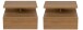 Nachtkonsole >Randers< (2er-Set) hängend, Wildeiche Dekor - 35x22,5x32 (BxHxT)