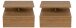 Nachtkonsole >Randers< (2er-Set) hängend, Wildeiche Dekor - 35x22,5x32 (BxHxT)