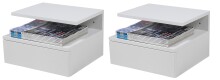 Nachtkonsole >Randers< (2er-Set) hängend, in weiss, MDF - 35x22,5x32cm (BxHxT)