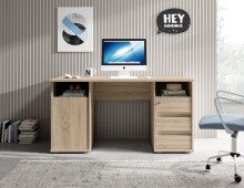 Schreibtisch >Primus 2< in Eiche Sonoma Dekor, Holzwerkstoff - 145x75x65 (BxHxT)