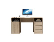 Schreibtisch >Primus 2< in Eiche Sonoma Dekor, Holzwerkstoff - 145x75x65 (BxHxT)