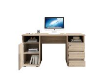 Schreibtisch >Primus 2< in Eiche Sonoma Dekor, Holzwerkstoff - 145x75x65 (BxHxT)
