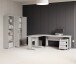 Büro-Set >Office Line< (3-tlg.) in Weiß, Holzwerkstoff - 220x186x170cm (BxHxT)