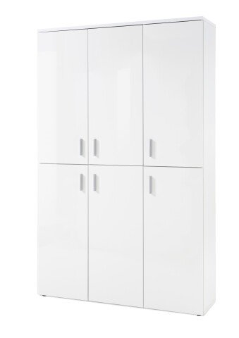 Schuhschrank >Lincoln< 20 Böden, Weiß, Holzwerkstoff - 120x91x35cm (BxHxT)