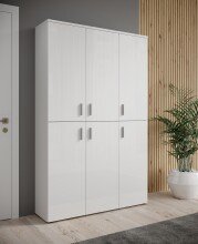 Schuhschrank >Lincoln< 20 Böden, Weiß, Holzwerkstoff - 120x91x35cm (BxHxT)