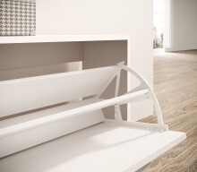 Kompaktgarderobe >Vera< (2-tlg.) in Weiß, Holzwerkstoff - 100x190x26cm (BxHxT)