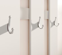 Kompaktgarderobe >Vera< (2-tlg.) in Weiß, Holzwerkstoff - 100x190x26cm (BxHxT)
