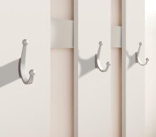 Kompaktgarderobe >Vera< (2-tlg.) in Weiß, Holzwerkstoff - 100x190x26cm (BxHxT)