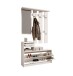 Kompaktgarderobe >Vera< (2-tlg.) in Weiß, Holzwerkstoff - 100x190x26cm (BxHxT)