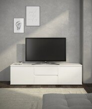 Lowboard >Brest< in Weiß, Holzwerkstoff - 180x50x38cm (BxHxT)