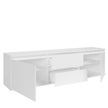 Lowboard >Brest< in Weiß, Holzwerkstoff - 180x50x38cm (BxHxT)