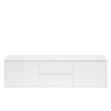 Lowboard >Brest< in Weiß, Holzwerkstoff - 180x50x38cm (BxHxT)