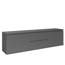 Lowboard >Brest< in Anthrazit, Holzwerkstoff -...