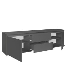 Lowboard >Brest< in Anthrazit, Holzwerkstoff - 180x50x38cm (BxHxT)