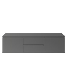 Lowboard >Brest< in Anthrazit, Holzwerkstoff - 180x50x38cm (BxHxT)