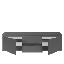 Lowboard >Brest< in Anthrazit, Holzwerkstoff - 180x50x38cm (BxHxT)