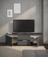 Lowboard >Brest< in Anthrazit, Holzwerkstoff - 180x50x38cm (BxHxT)