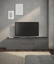 Lowboard >Brest< in Anthrazit, Holzwerkstoff - 180x50x38cm (BxHxT)