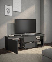 Lowboard >Brest< in Anthrazit, Holzwerkstoff - 180x50x38cm (BxHxT)