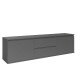 Lowboard >Brest< in Anthrazit, Holzwerkstoff - 180x50x38cm (BxHxT)