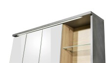 Badezimmer-Set >Nebraska< (2-teilig) Beton / Artisan Eiche Dekor - 110x190x53 (BxHxT)