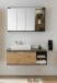 Badezimmer-Set >Nebraska< (2-teilig) Beton / Artisan Eiche Dekor - 110x190x53 (BxHxT)