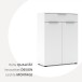 Aktenschrank >Santorin< in Weiß, Holzwerkstoff / Glas - 80x110x38cm (BxHxT)