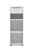 Aktenregal >Santorin< in Weiß, Holzwerkstoff / Glas - 40x110x38cm (BxHxT)
