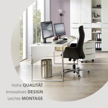 Schreibtisch >Santorin< in Weiß, Holzwerkstoffe - 170x77x73cm (BxHxT)