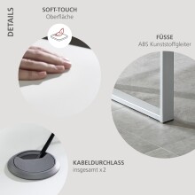 Schreibtisch >Santorin< in Weiß, Holzwerkstoffe - 170x77x73cm (BxHxT)