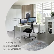 Schreibtisch >Santorin< in Weiß, Holzwerkstoffe - 170x77x73cm (BxHxT)