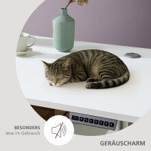 Eckschreibtisch >Santorin< höhenverstellbar, Weiß - 185x72x177cm (BxHxT)