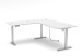 Eckschreibtisch >Santorin< höhenverstellbar, Weiß - 185x72x177cm (BxHxT)
