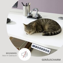 Schreibtisch >Santorin< höhenverstellbar, Weiß - 160x72x77cm (BxHxT)