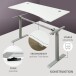 Schreibtisch >Santorin< höhenverstellbar, Weiß - 160x72x77cm (BxHxT)