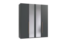 Drehtürenschrank >LONDON< in GRAFIT - SPIEGEL...