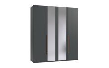 Drehtürenschrank >LONDON< in GRAFIT - SPIEGEL...