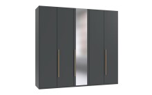 Drehtürenschrank >LONDON< in GRAFIT - SPIEGEL...