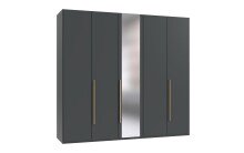 Drehtürenschrank >LONDON< in GRAFIT - SPIEGEL...