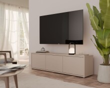 Lowboard >ALICE SPRINGS< in sandfarben - 154,2x41,5x34,9cm (BxHxT)