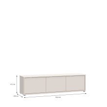 Lowboard >ALICE SPRINGS< in sandfarben - 154,2x41,5x34,9cm (BxHxT)