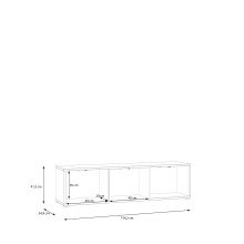 Lowboard >ALICE SPRINGS< in sandfarben - 154,2x41,5x34,9cm (BxHxT)