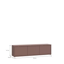 Lowboard >ALICE SPRINGS< in Terrakottafarbig - 154,2x41,5x34,9cm (BxHxT)