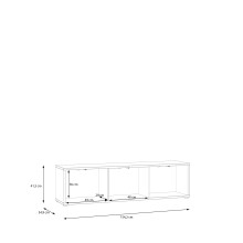 Lowboard >ALICE SPRINGS< in Terrakottafarbig - 154,2x41,5x34,9cm (BxHxT)