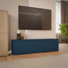 Lowboard >ALICE SPRINGS< in Nachtblau - 154,2x41,5x34,9cm (BxHxT)