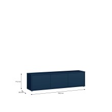 Lowboard >ALICE SPRINGS< in Nachtblau - 154,2x41,5x34,9cm (BxHxT)