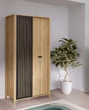 Drehtürenschrank >JYTANA< in Eiche Dekor /...