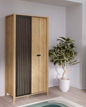 Drehtürenschrank >JYTANA< in Eiche Dekor /...